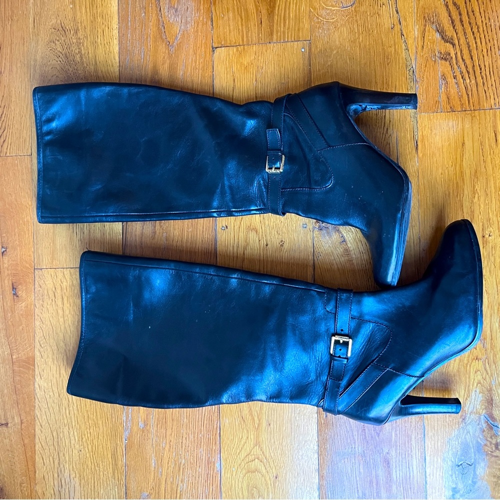 Black Leather Ralph Lauren Boots